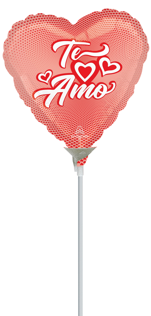 9" Airfill Only Te Amo Corazones (Spanish) Foil Balloon