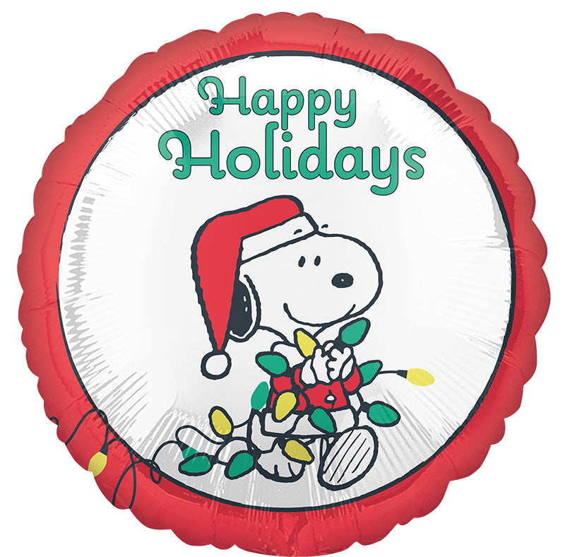 18" Peanuts Happy Holidays Foil Balloon