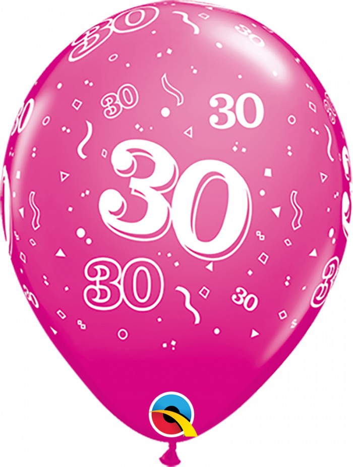 11" Trendy Assorted (50 Count) 30 All Around Latex Balloons