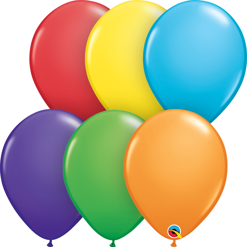 11" Bright Rainbow (100 Count) Qualatex Latex Balloons