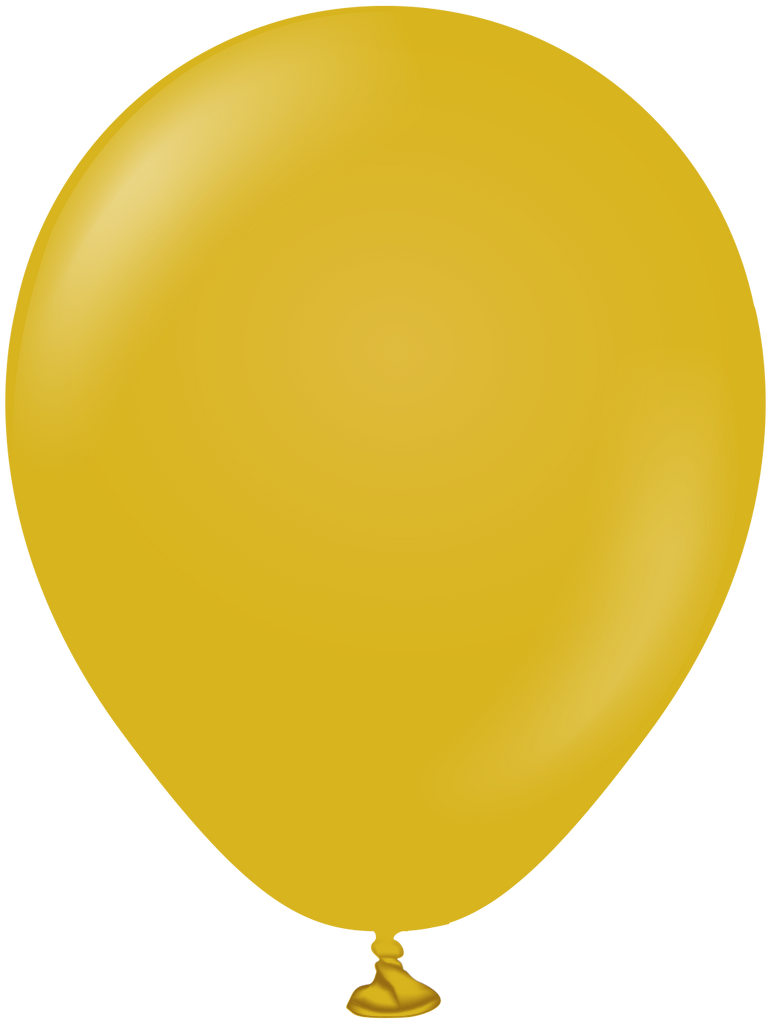 5" Kalisan Latex Balloons Retro Mustard (50 Per Bag)