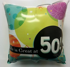 18" Life is Great at 50! Foil Balloon