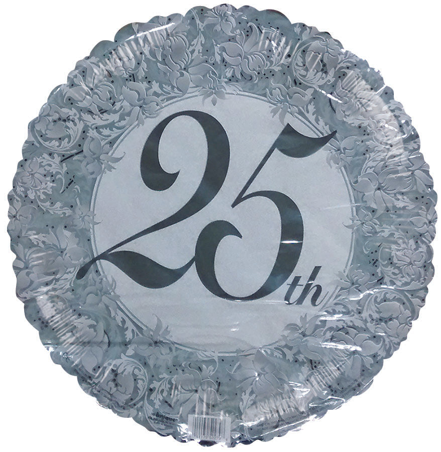 18" 25 Wedding Anniversary Foil Balloon