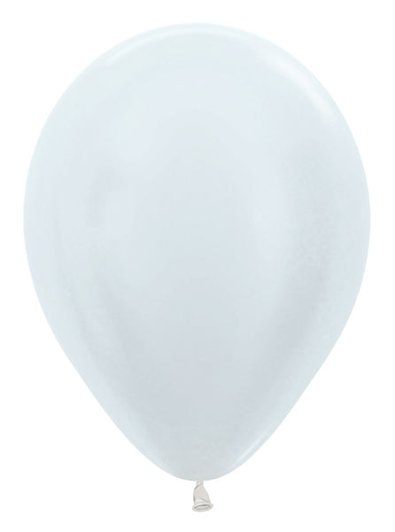 5" Latex Balloons (100 Per Bag) Pearl White Betallatex