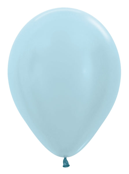 5" Latex Balloons (100 Per Bag) Pearl Blue Betallatex