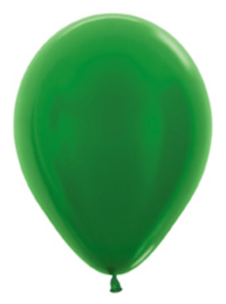 5" Latex Balloons (100 Per Bag) Metallic Green Betallatex