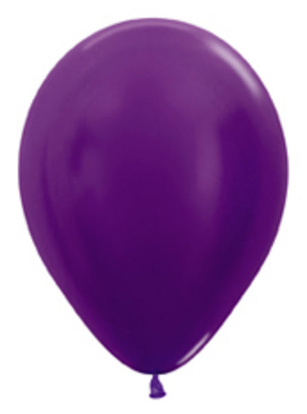 5" Latex Balloons (100 Per Bag) Metallic Violet Betallatex