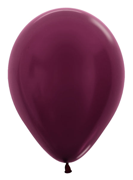 11" Latex Balloons (100 Per Bag) Metallic Burgundy Betallatex