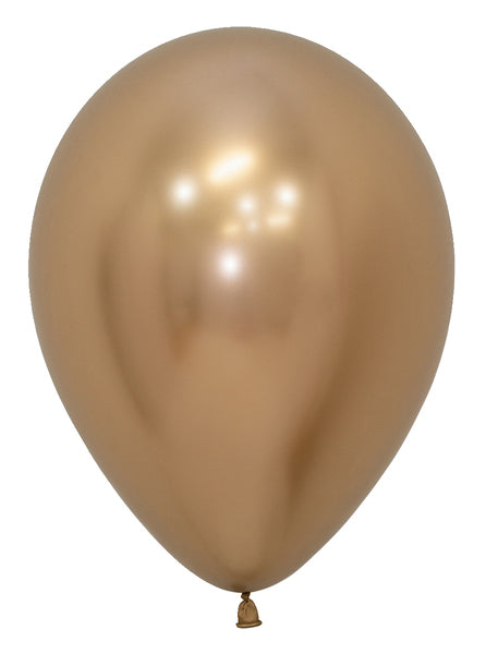 11" Reflex Gold (50 Per Bag) Latex Balloons