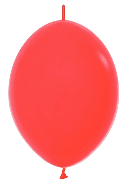 12" Link-O-Loon (50 Per Bag) Fashion Red Betallatex Latex Balloons