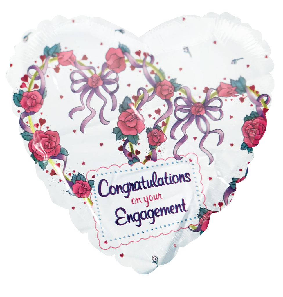 7 inch airfill only congrats on engagement foil balloon 02948 02