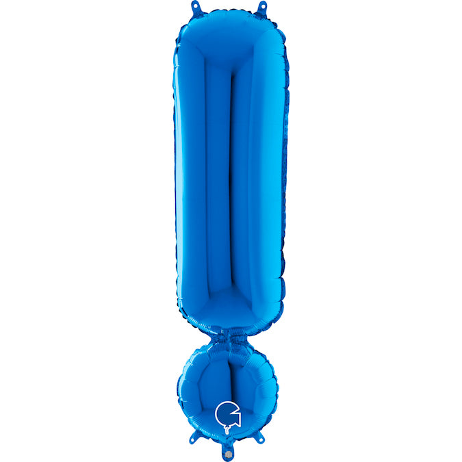 40" Symbol Exclamation Point Blue Foil Balloon