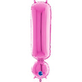 40" Symbol Exclamation Point Fuchsia Foil Balloon