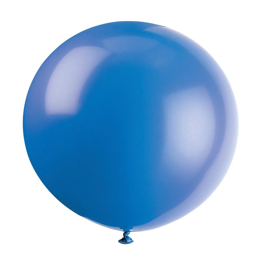 36" Standard Evening Blue Latex Balloons (6 Per Bag)