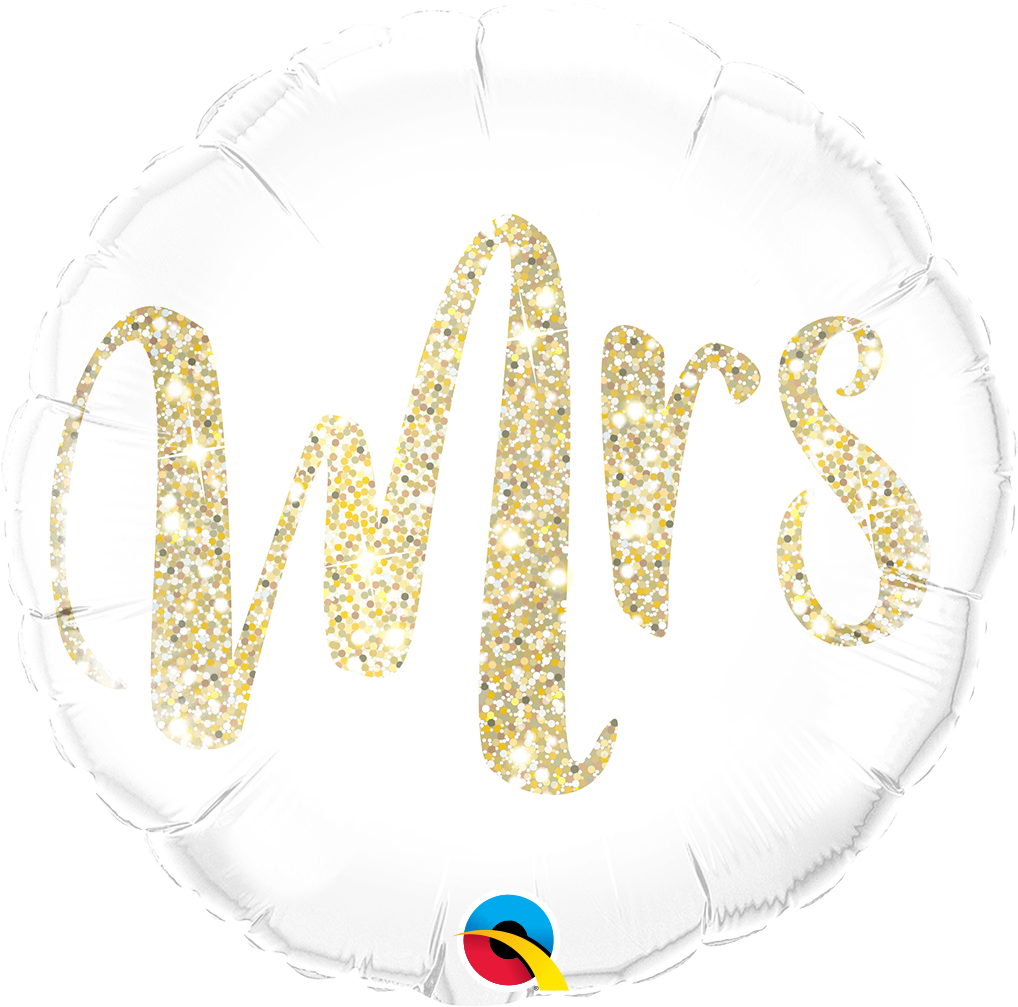 18" Mrs Gold Foil Balloon