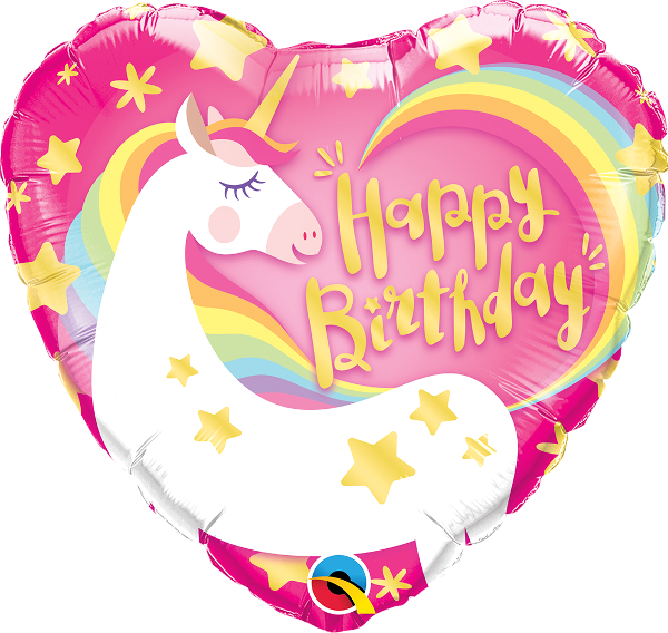 18" Birthday Magical Unicorn Foil Balloon