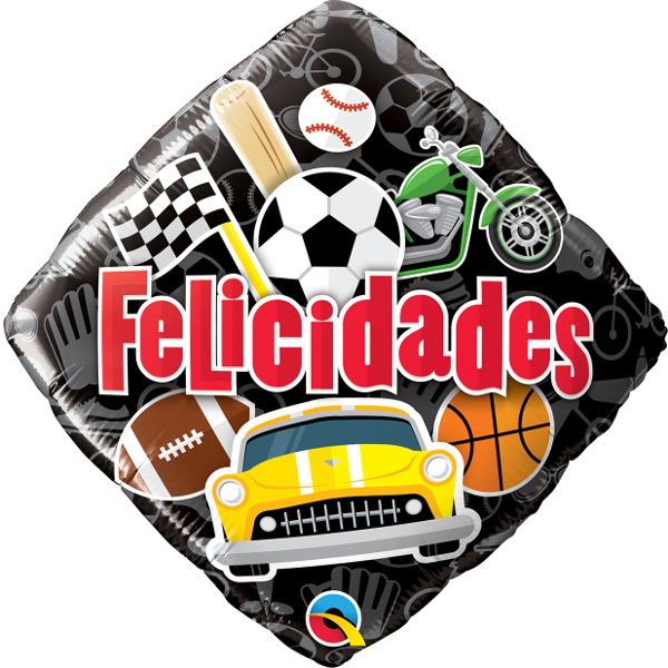 18" Felicidades Sports Foil Balloon (Spanish)