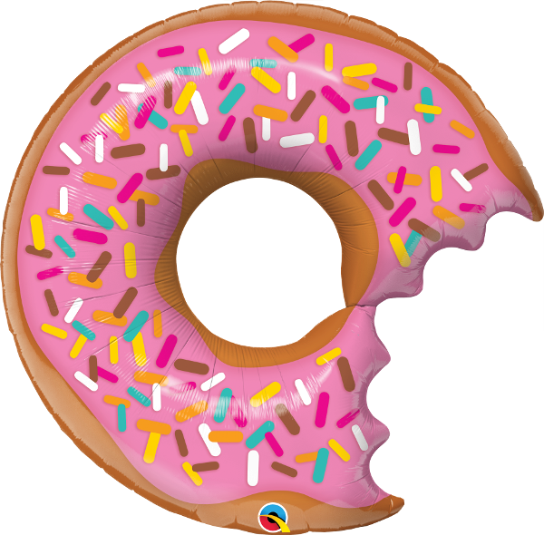 36" Bit Donut & Sprinkles Foil Balloon