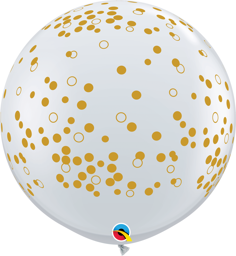 36" Confetti Dots Latex Balloons 2 Count