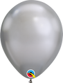 7" Chrome Silver (100 Count) Qualatex Latex Balloons