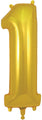 34" Number 1 Gold Oaktree Foil Balloon