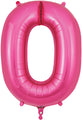 34" Number 0 Pink Oaktree Foil Balloon