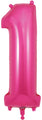 34" Number 1 Pink Oaktree Foil Balloon