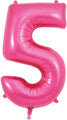 34" Number 5 Pink Oaktree Foil Balloon