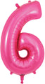 34" Number 6 Pink Oaktree Foil Balloon