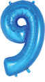 34" Number 9 Blue Oaktree Foil Balloon