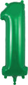 34" Number 1 Green Oaktree Foil Balloon