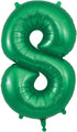 34" Number 8 Green Oaktree Foil Balloon