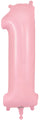 34" Number 1 Matte Pink Oaktree Foil Balloon