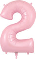 34" Number 2 Matte Pink Oaktree Foil Balloon