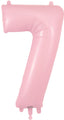 34" Number 7 Matte Pink Oaktree Foil Balloon