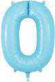 34" Number 0 Matte Blue Oaktree Foil Balloon