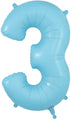 34" Number 3 Matte Blue Oaktree Foil Balloon