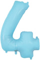 34" Number 4 Matte Blue Oaktree Foil Balloon