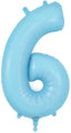 34" Number 6 Matte Blue Oaktree Foil Balloon