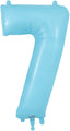 34" Number 7 Matte Blue Oaktree Foil Balloon