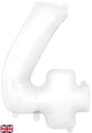 34" Number 4 Matte White Oaktree Foil Balloon