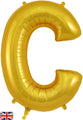 34" Letter C Gold Oaktree Brand Foil Balloon