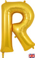 34" Letter R Gold Oaktree Brand Foil Balloon