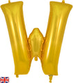 34" Letter W Gold Oaktree Brand Foil Balloon