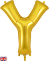 34" Letter Y Gold Oaktree Brand Foil Balloon