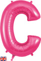 34" Letter C Pink Oaktree Brand Foil Balloon