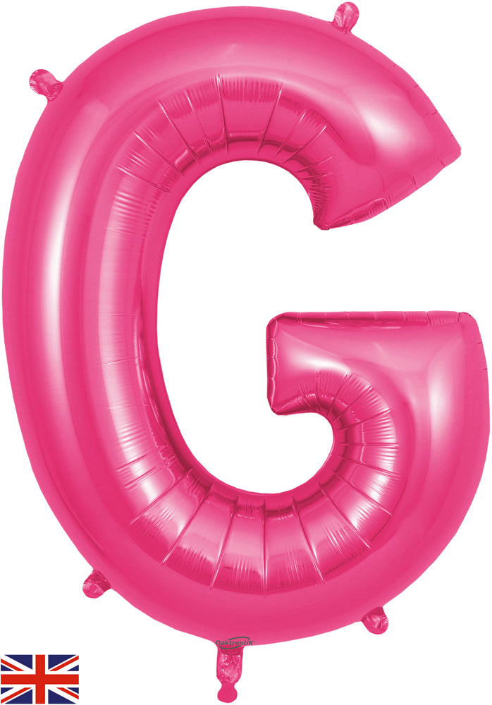 34" Letter G Pink Oaktree Brand Foil Balloon