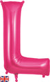 34" Letter L Pink Oaktree Brand Foil Balloon