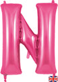 34" Letter N Pink Oaktree Brand Foil Balloon