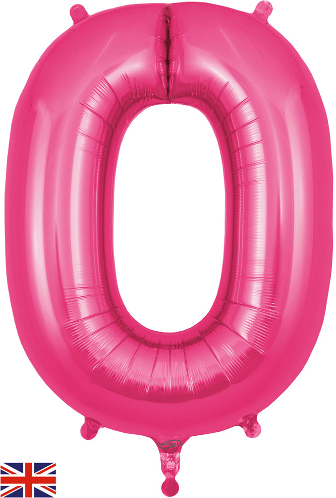 34" Letter O Pink Oaktree Brand Foil Balloon